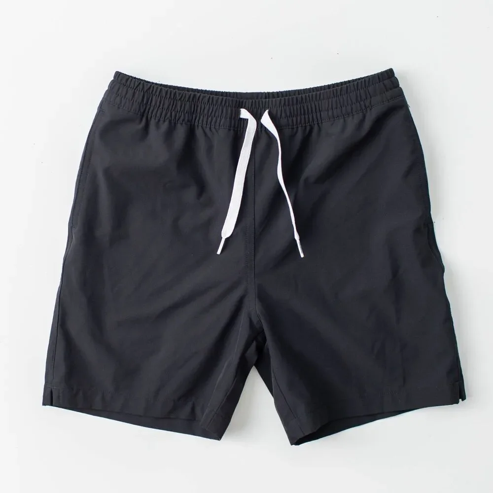 Chubbies Youth Boys M 10/12 Black Swim Trunks Shorts Pink Liner Drawstring